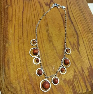 925 carnelian  dangle necklace
